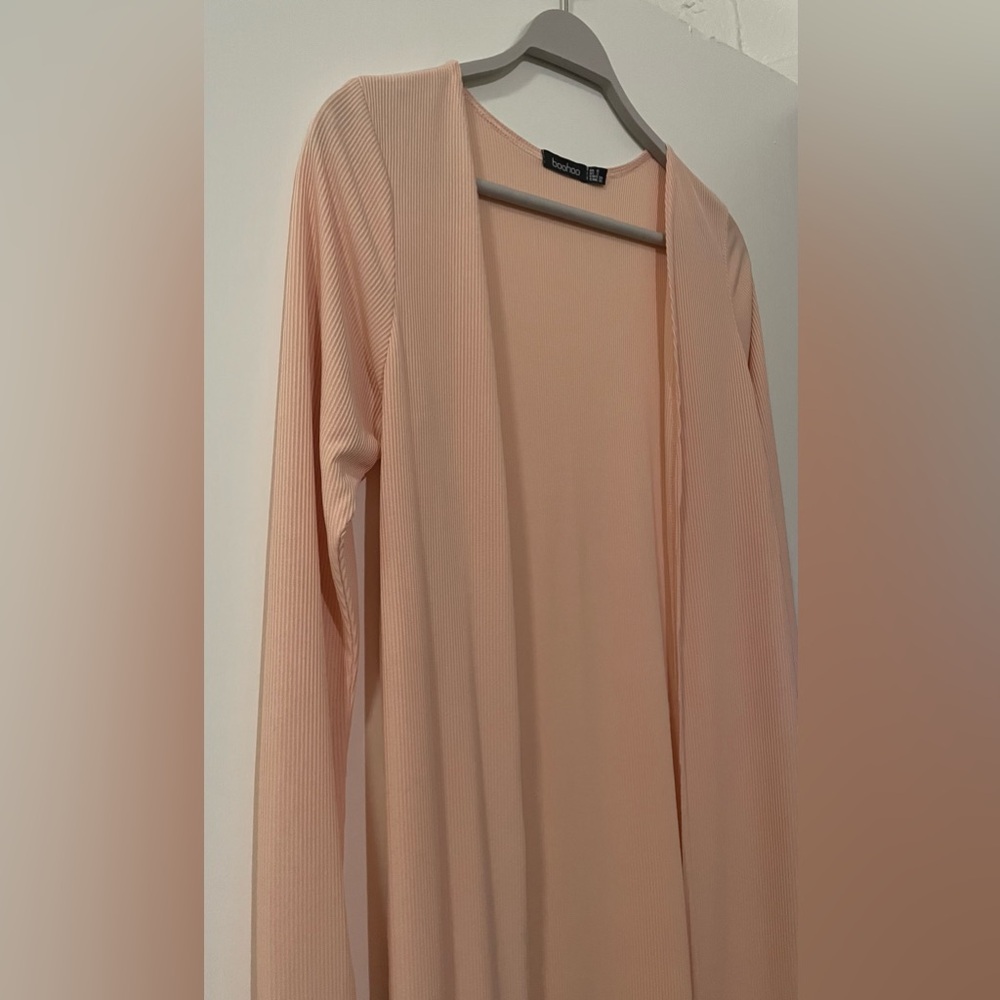 BooHoo Nude Ribbed Duster - Picture 4 of 7